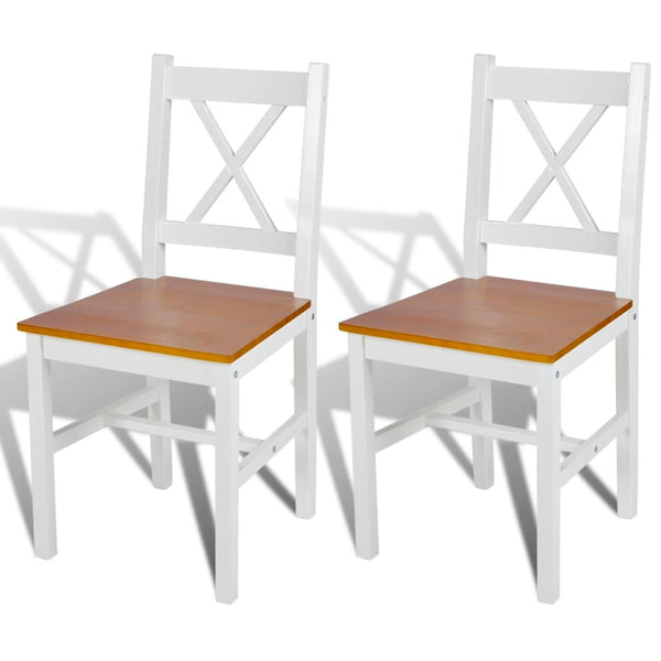 Donta Esstischstühle weiß (2 Stk. Kiefer)