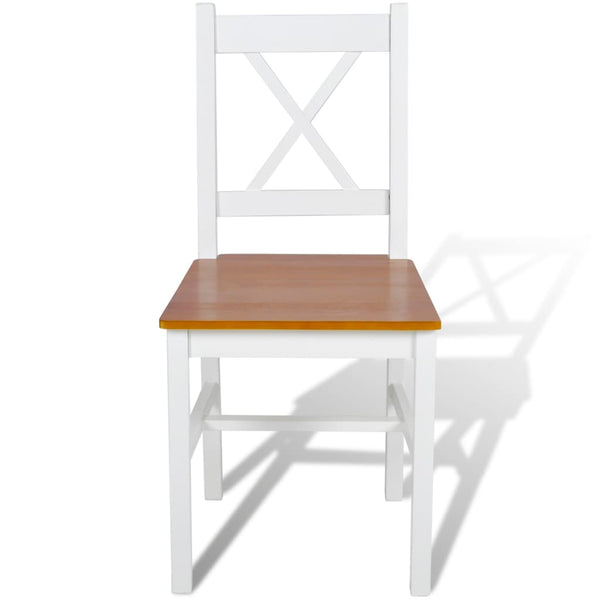 Donta Esstischstühle weiß (2 Stk. Kiefer)