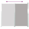 Graue Seitenmarkise für die Terrasse Snr 160x300cm