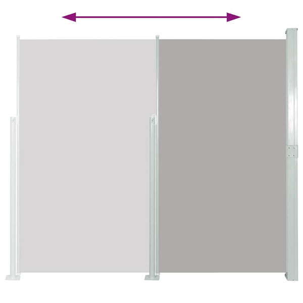 Graue Seitenmarkise für die Terrasse Snr 160x300cm