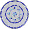 Blauer und weißer Bistrotisch Culca 60cm (Mosaik)