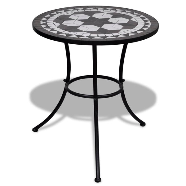 Bistrotisch Culca 60cm schwarz-weiß (Mosaik)