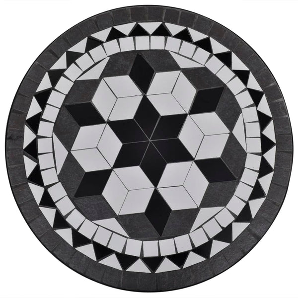 Bistrotisch Culca 60cm schwarz-weiß (Mosaik)