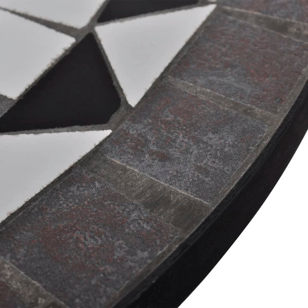 Bistrotisch Culca 60cm schwarz-weiß (Mosaik)