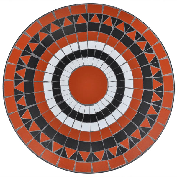 Bistrotisch Culca 60cm Terrakotta und Weiß (Mosaik)