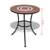 Bistrotisch Culca 60cm Terrakotta und Weiß (Mosaik)