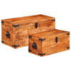 Aufbewahrungstruhen-Set Barakonyi (2 Stück grobes Mangoholz)