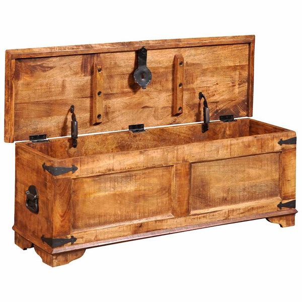Aufbewahrungstruhe Irvin (raues Mangoholz)