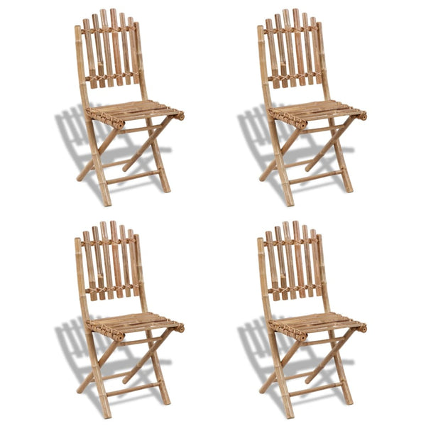 Klappbare Outdoorstühle Valencica (4 Stück Bambus)