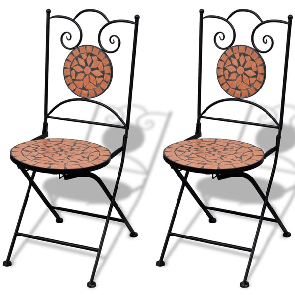 Terrakotta bistrokalustesarja Luceana (3-osainen, mosaiikki)