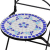 Blau-weiße Bistromöbelserie Luceana 3-teilig (Mosaik)