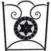 Schwarzes und weißes Bistromöbelset Luceana 3-teilig (Mosaik)