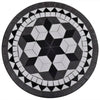Schwarzes und weißes Bistromöbelset Luceana 3-teilig (Mosaik)