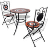 Terrakotta-weißes Bistro-Set Luceana, 3-teilig