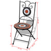 Terrakotta-weißes Bistro-Set Luceana, 3-teilig