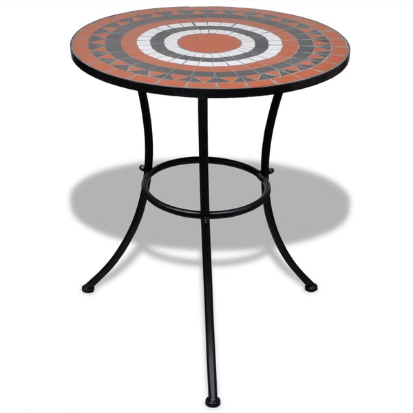 Terrakotta-weißes Bistro-Set Luceana, 3-teilig