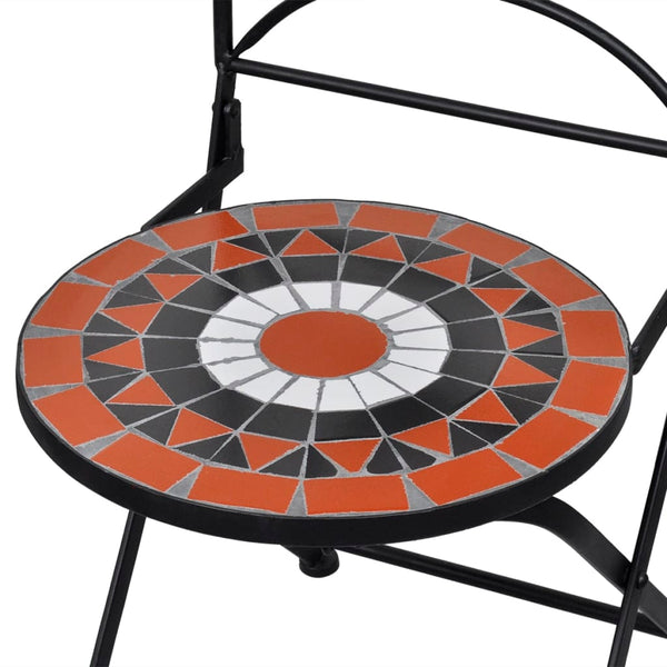 Terrakotta-weißes Bistro-Set Luceana, 3-teilig