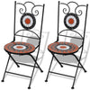 Terrakotta-weißes Bistro-Set Luceana, 3-teilig
