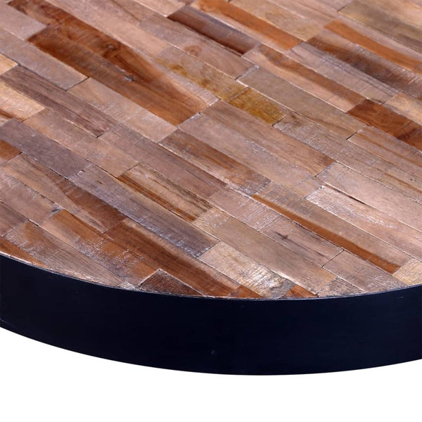 Runder niedriger Couchtisch Artizia (recyceltes Teakholz)