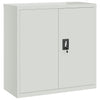 Grauer Büroschrank Meyer 90cm (2 Türen Metall)