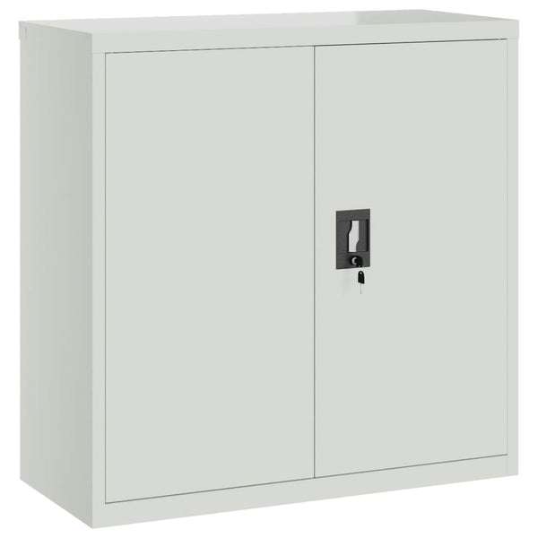 Grauer Büroschrank Meyer 90cm (2 Türen Metall)