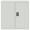 Grauer Büroschrank Meyer 90cm (2 Türen Metall)