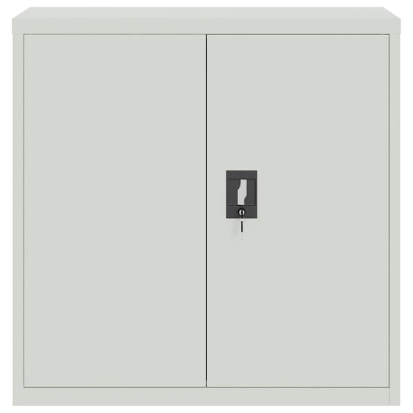 Grauer Büroschrank Meyer 90cm (2 Türen Metall)