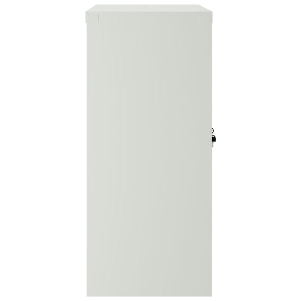 Grauer Büroschrank Meyer 90cm (2 Türen Metall)