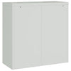 Grauer Büroschrank Meyer 90cm (2 Türen Metall)