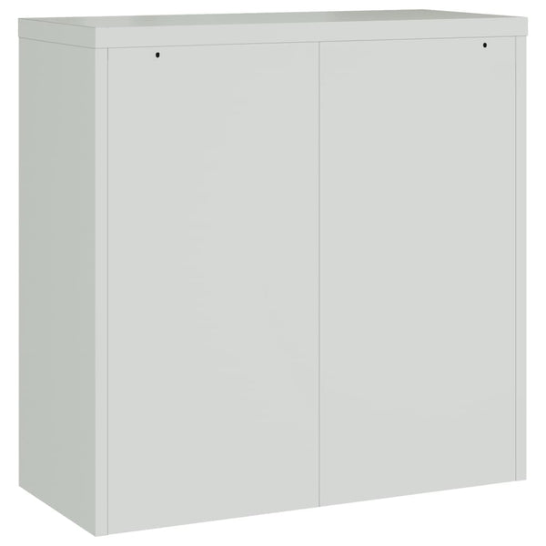Grauer Büroschrank Meyer 90cm (2 Türen Metall)