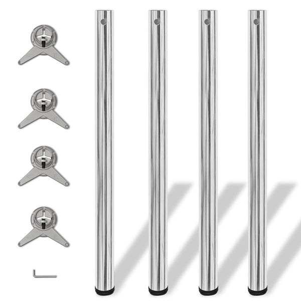 Verchromter, höhenverstellbarer Tischfuß Cublesan 870 mm