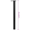 Schwarzes höhenverstellbares Tischbein Cublesan 870 mm (4)