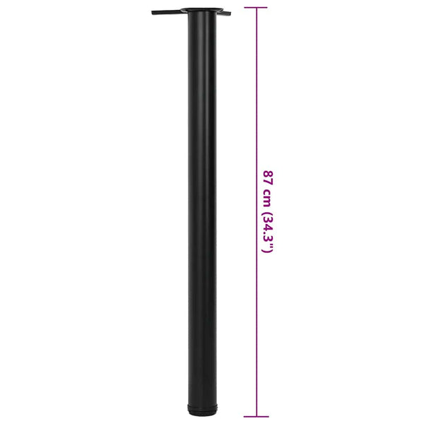 Schwarzes höhenverstellbares Tischbein Cublesan 870 mm (4)