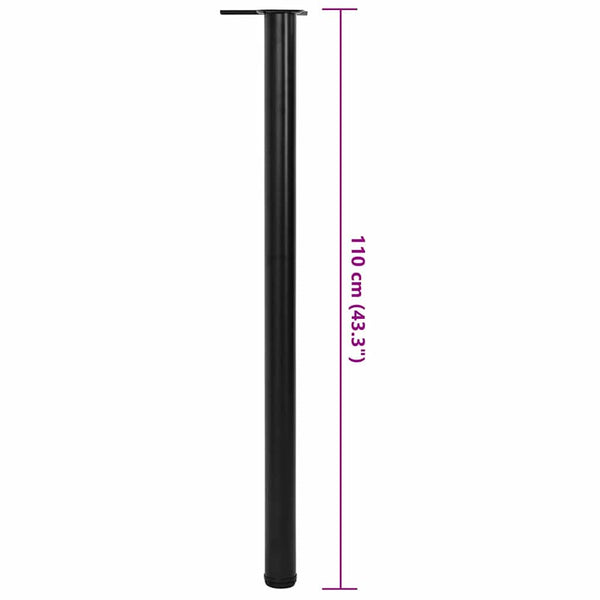 Schwarzes höhenverstellbares Tischbein Cublesan 1100 mm (4)