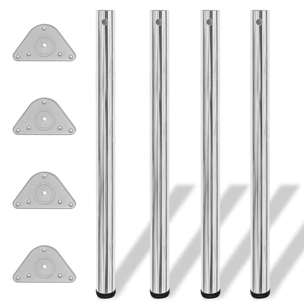 Kromi korkeussäädettävää pöydän jalkaa Shaniya 870 mm