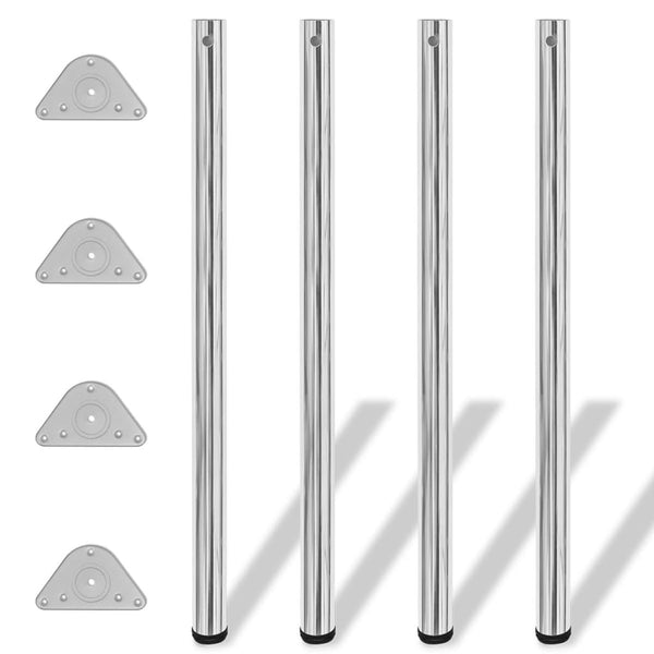 Tischbeine höhenverstellbar Shaniya aus Chrom 1100 mm (4)