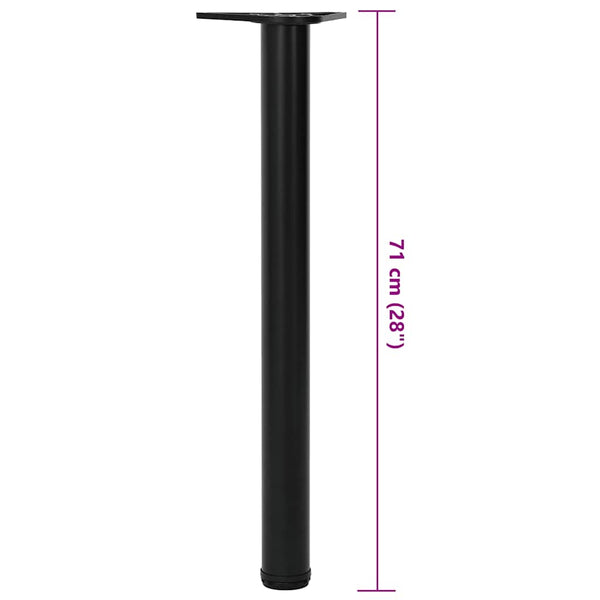 Musta korkeussäädettävää pöydän jalkaa Shaniya 710 mm (4)