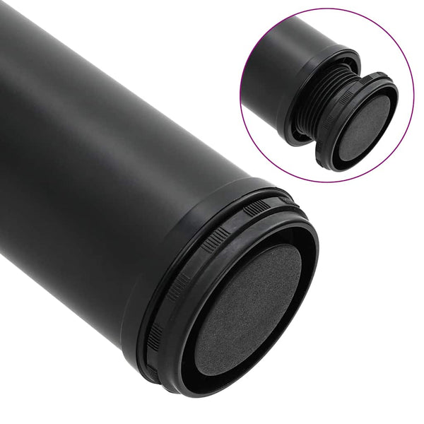 Schwarzes höhenverstellbares Tischbein Shaniya 870 mm (4)