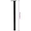 Schwarzes höhenverstellbares Tischbein Shaniya 870 mm (4)