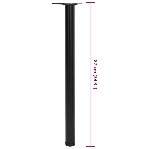 Schwarzes höhenverstellbares Tischbein Shaniya 870 mm (4)