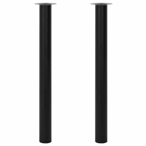Musta teleskooppista pöydän jalkaa Velva 710 mm-1100 mm (2 kpl)