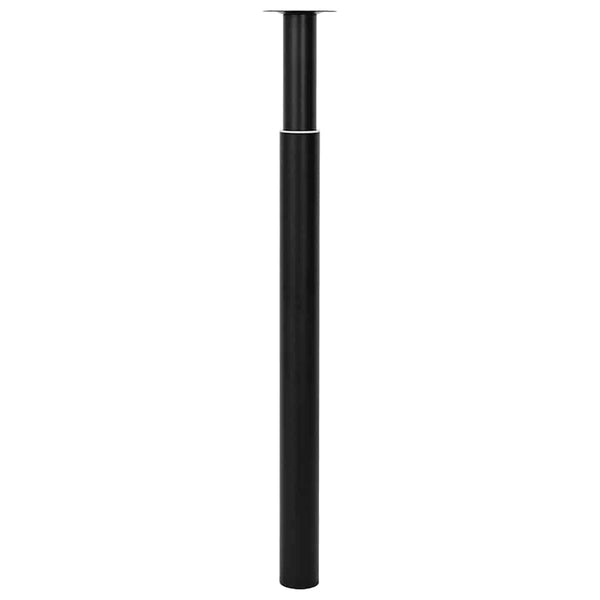 Musta teleskooppista pöydän jalkaa Velva 710 mm-1100 mm (2 kpl)