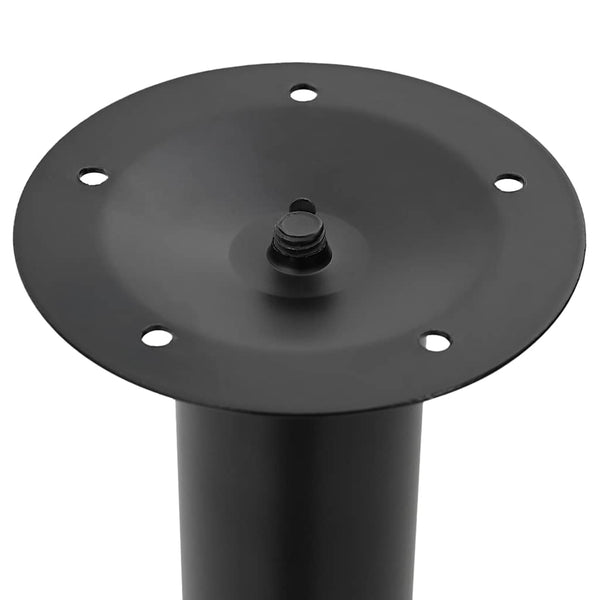 Musta teleskooppista pöydän jalkaa Velva 710 mm-1100 mm (2 kpl)