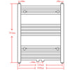 Schwarzer Handtuchheizkörper Minenver 600x764 mm (gerade)