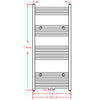 Schwarzer Zentralheizungs-Handtuchheizkörper Minenver 500x1160 mm (gerade)