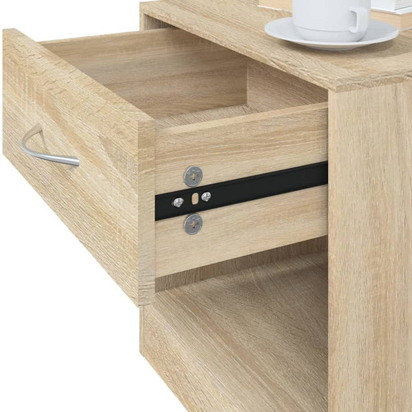 Nachttisch Ludi Eichenfarbe mit Schublade (2 Stück)