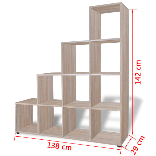 Eichenholztreppenregal Malentina 142cm