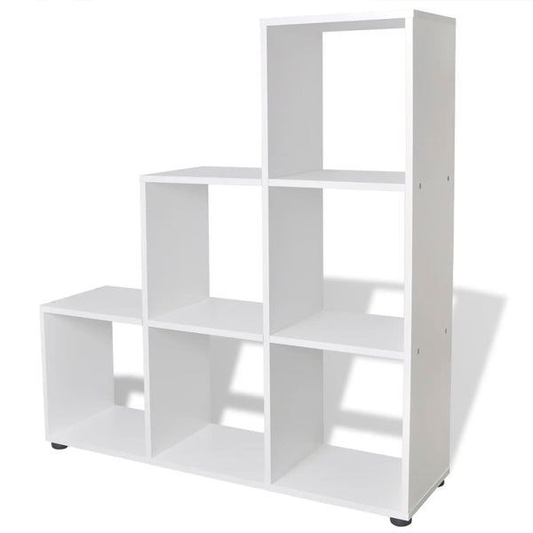 Weißes Treppenregal Malentina 107 cm