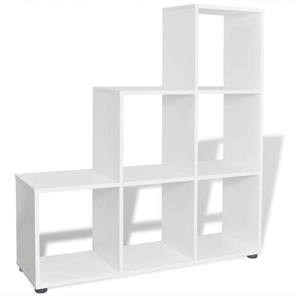Weißes Treppenregal Malentina 107 cm