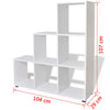 Weißes Treppenregal Malentina 107 cm